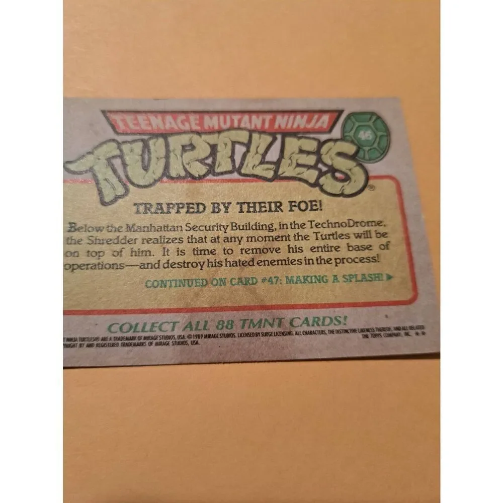 1989 Topps TMNT Trading Card 46 Teenage Mutant Ninja Turtles
